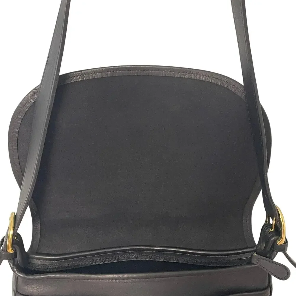 Vintage Coach Fletcher Messenger Bag Black Leather 4150 - Picture 9 of 13